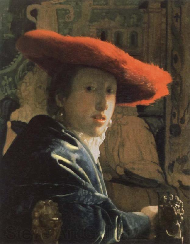 Jan Vermeer the girl with the red hat Spain oil painting art